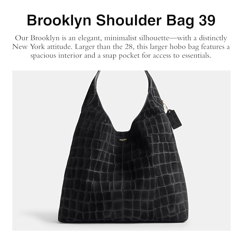 COACH Brooklyn Shoulder Bag 39 - color: B4/Black Croc Suede