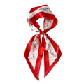 Hair Scarf for Women - 53"x5.3" Purse Scarf, Extra Long Satin Wrap, Versatile Belt & Boho Neck Accessory - color: Red Horse