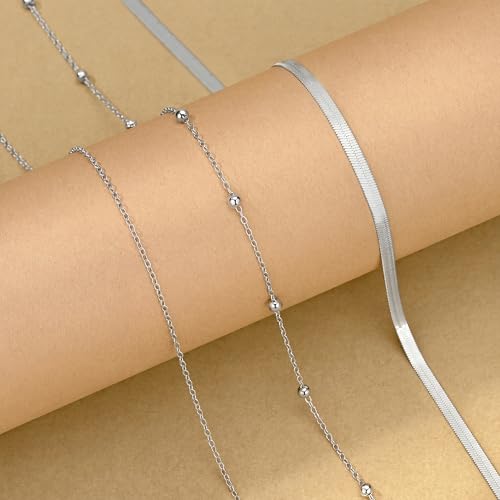 HERSIN Waist Chain for Women, 14k Gold/Silver Plated Dainty Waist Chain Cute Body Chain Gold Chain Belt for Womens Belly Chain Beach Accessories for Womens Summer Jewelry for Women Gifts - style: beadsnake-SL