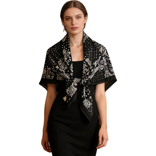 41" Large Square Scarf Hairscarf Fashion Scarves Hair Wrapping Scarfs Night Sleeping Headscarf for Women B06 - color: B066