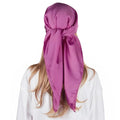 RIIQIICHY 35 Inch Head Scarf for Women Hair Scarf Like Silk Scarf Square Scarf Bandanas for Women - color: Rose
