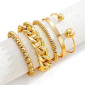 Gold Bracelet for Women - Multi-layer Stacked textured Boho Bracelet, Gold bracelet for Women, gold plated multi-layer stackable sleeve bracelet jewelry gift - style: orbicular