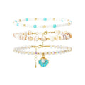 RISHEGAE Shell Anklet Bracelets for Women 14K Gold Plating Boho Bead Anklet Adjustable Womens Anklets Stretch Summer Beach Shell Drawstring Starfish Daisy Anklets Accessories Jewelry Gifts