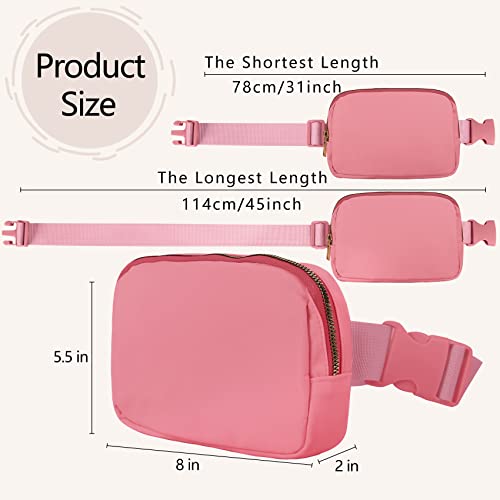 VOROLO Fanny Pack For Women And Men Crossbody Bag Belt Bag with Adjustable Strap Graduation Gifts Deep Pink - color: Deep Pink, style: 1 Pack Fanny Pack