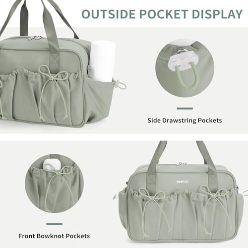 ECOHUB Small Gym Bag for Women, Mini Gym Duffle Bag with Wet Compartment, Bowknot Sports Bag, Cute Gym Tote Bag Dance Yoga Workout Travel Bags Green - color: Green