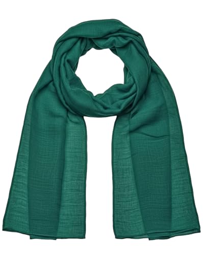 woogwin Women's Cotton Scarves Lady Light Soft Fashion Solid Scarf Wrap Shawl - color: Forestgreen