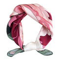 Women's Small 21 inch 100% Silk Scarf Bandana for Head Neck Hair | 100% Mulberry Silk Lightweight Designs Gift-Ready Packaging For Hair Fashion 21"x21" Printed - color: 201pink Red
