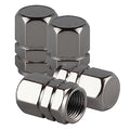 alpmosn Aluminum Tire Stem Valve Caps Wheel Valve Covers Car Dustproof Tire Cap Cover Accessories, Universal for SUV, Car, Bike and Motorcycle, Hexagon Shape (4PCS Grey) - color: Grey