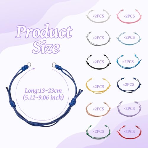 Adjustable Slider Bracelets Colorful Half Finished Bracelets Adjustable Beaded Bracelets DIY Friendship Bracelets for Women Jewelry Making Gifts Supplies - color: 12 Solid Colors