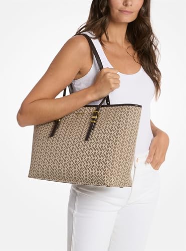 Michael Kors Quinn Large Tote - color: Antique Gold-tone Hardware/Natural