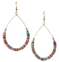 Bohemian Multi-Colored Sequin Hoop Gold Earrings - SPUNKYsoul Collection… - style: LARGE HALF DISC GOLD