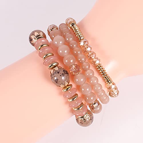 Bohemia Bracelets for Women Vintage Stackable Beads Bracelets Charm Stretch Beach Jewelry - color: Color 42