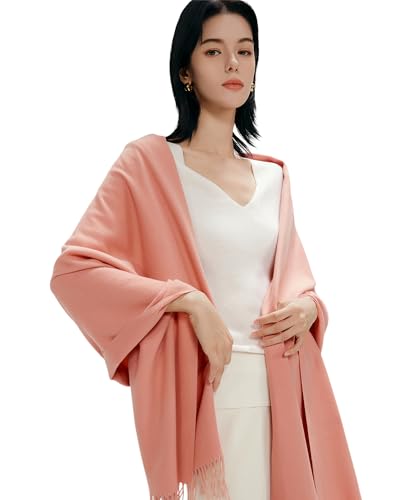 maamgic Women's Winter Scarf Soft Warm Scarf for Women Cozy Shawl Wraps for Women Lightweight Pashmina Style Wrap - color: Solid Nude Pink