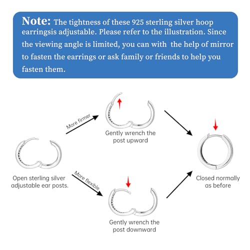 Earrings for Women 925 Sterling Silver Hoop Earring Colorful Cute Fashion Hoop Earrings Graduation Birthday Jewelry Gifts for Women - color: Blue Stone