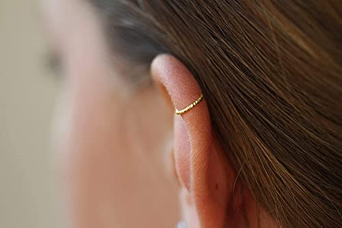 14k Gold Filled Cartilage Earrings Hoop 20 Gauge 7mm 8mm Helix Earring Rings Handmade Piercing Jewelry Tiny Earring For Women Men