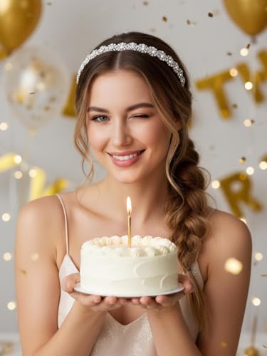 Rhinestone Homecoming Head Chain Jewelry Silver Sparkly Elastic Headband Forehead Crystal Braided Accessories For Women (Silver A, Free size) - color: Silver A