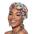 DRESHOW Turban Pre-Tied Twisted Hat Thread African Head Wraps for Black Women Chemo Cancer Cap Braid Hair Cover - color: 1 Pack Twisted Braid: Floral a