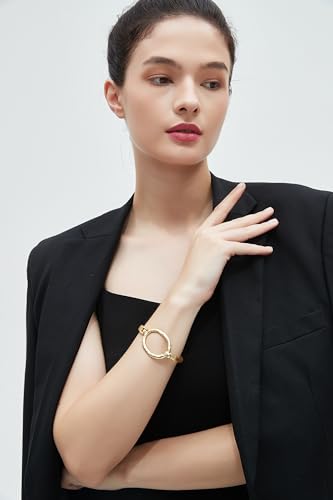 Chunky Gold Bracelet Trendy Gold Cuff Bracelets for Women Statement Silver Arm Cuffs Bangles Arm Punk Jewelry Accessories - style: Gold Bengal Bracelet