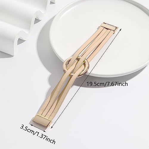 Long tiantian Leather Wrap Bracelets for Women Circle Rhinestones Boho Layered Bracelet Cuff Bangle Bracelet Jewelry Birthday Gifts for Women Holiday Outfits - color: C1:beige