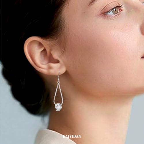 Silver Dangle Earrings For Women Trendy,Boho Cute Drop Western Earings,Vintage Gothic Ethnic Statement Beach Vacation Long Earrings with Leaf Teardrop Turquoise Crystal Tassels,Fashion Jewelry Birthday Gift. - color: A10) Silver Teardrop Roller