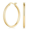 Gold Hoop Earrings 14K Gold Earrings for Women Gold Hoop Earrings for Womens Hoops Pure Minimal Style for Light and Delicate Hoops Earring for Womens 20/25/30/40mm - size: 30mm