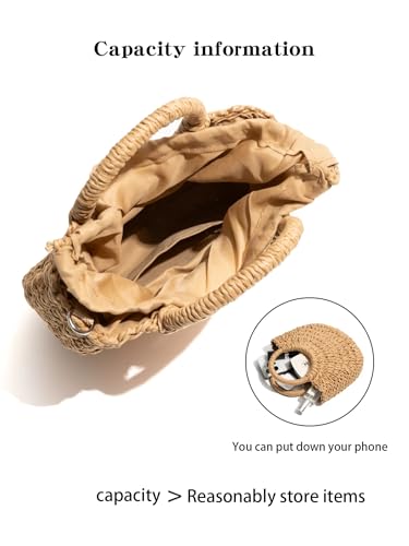 Crochet Beach Bags for Women Woven Purses Shoulder Bag Tote Handbag Summer Beach Purse - color: Wy20