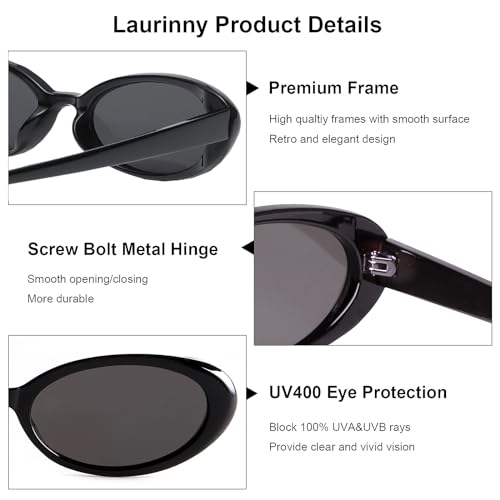 90s Sunglasses for Women Men Retro Small Oval Sunglasses - color: Black/Grey+brown/Brown+leopard/Brown