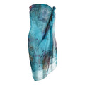 Womens Sexy Bohemian Floral Beach Cover Up Sarong Wrap Swimsuit Beachwear - color: Teal