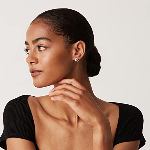 PAVOI 14K Gold Plated Chunky Huggies Earrings for Women - 925 Sterling Silver Posts Small Gold Huggie Hoop Earrings - Ultra Thick Hoops Trendy Jewelry - style: Ball