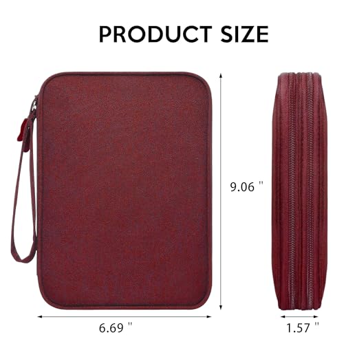 CILLA Electronics Organizer Travel, Travel Cord Organizer Case, Compact Electronics Accessories Bag for Cable, Cord, Charger, Phone - color: wine