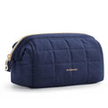BAGSMART Makeup Bag Travel Toiletry Bag, Puffy Padded Make Up Bags for Women Makeup Organizer Case, Wide-open Pouch Purse Travel Essentials Toiletries Accessories Brushes, Navy Blue - color: 07-Navy Blue