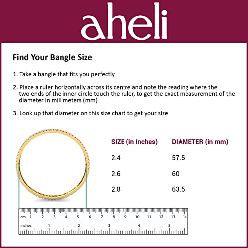 Aheli Ethnic Colorful Metal Bangles Chudha Set Stone Studded Bangle Set Indian Wedding Wear Fashion Jewelry Gift for Women Blue - color: Rani Pink