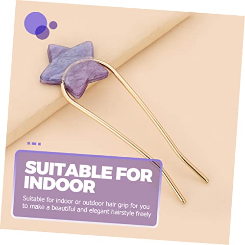 Mikinona 2Pcs Star Heart Hair Sticks for Women Stylish Hair Forks with Unique Design Smooth Surface for Gentle Grip for All Hair for Elegant Hairstyles