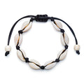 Fesciory Puka Shell Anklet for Women Summer Natural Cowrie Adjustable Ankle Bracelet, Handmade Boho Hawaiian Beach Seashell Jewelry - color: A5:Shell Anklet Black Rope
