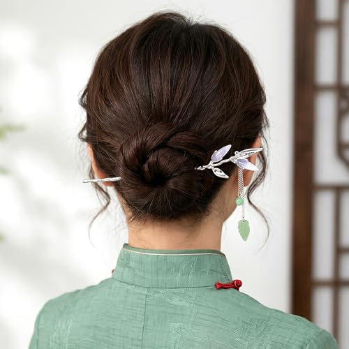 6PCS Star Moon Hair Sticks for Buns Asian Vintage Hair Chopsticks Chinese Hanfu Costume Retro Vintage Fancy Headpieces Accessoriesfor Girls Women