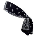 Headbands Tie on Headband for Women Men Running Athletic Hair Head Band Elastic Sports Sweat Basketball Sweatband Stetchy Yoga Workout Sweatbands Adjustable Non-Slip Moisture Wicking - color: Black Bandana