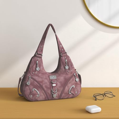 Angelkiss Hobo Purses and handbags for Women Satchel Handbag Women Purses Large Daily Shoulder Bags | Purses - color: 7028pink