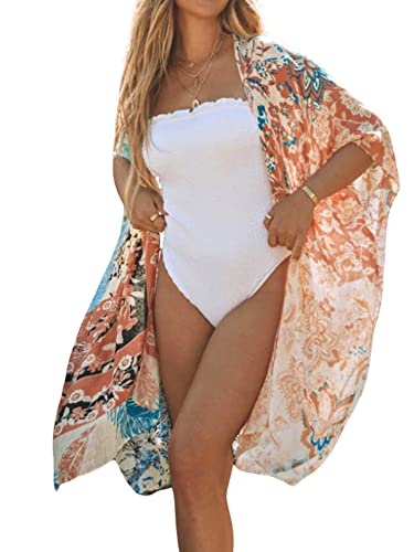 Breezy Lane Kimonos for Women Swimsuit Coverups Beach Cover Up Swimwear Cardigan Summer - color: Blocks a