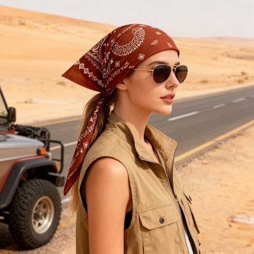 K-Elewon Women Medium Square Scarf Head Scarf Neck Scarf Hair Scarf Head Sleeping Wraps Bandana Scarfs for Women - color: V07