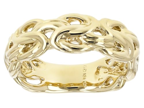 JTV Moda Al Massimo 18K Yellow Gold Over Bronze Byzantine Ring