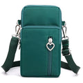JANKS Small Crossbody Bag for Women - Mini Phone Purses with Crossbody Strap and Wallet - Nylon Arm Bag - color: A-green