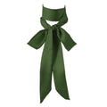 Long Thin Skinny Scarf Satin Neckerchief Ribbon Tie Waist Belt for Women - color: Army Green