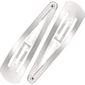 WILLBOND 30 Pieces 3.1 Inch Large Metal Snap Hair Clips Nonslip Barrettes Women Hair Accessories(Silver) - color: Silver, style: Minimalist