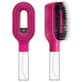 2-in-1 Manual Non-Electric Detangler Hair Brush with Built-In Mister Spray, Wet & Dry Detangling Brush for Curly, Wavy & Straight Hair, No-Tangle Anti-Frizz Brush，Reservoir 50ml(Red) - color: Red