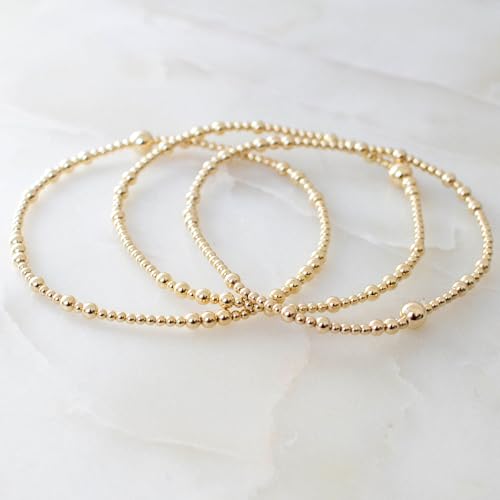 Gold Beaded Cross Bracelet for Women, 14K Plated Adjustable Stackable Dainty Bracelets, Non Tarnish Fashion Jewelry Set Gifts for Women Birthday Friendship - color: Colors-16