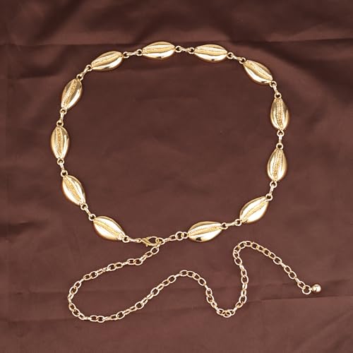 Luvatar Fashion Metal Waist Chain Belt Blouse Dress Sweater Chain Belt… - color: Gold-e7