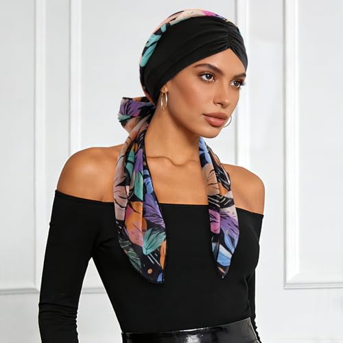 DOCILA Chemo Headwear Turban for Women, Patients Head Hair Scarf Skull Cap, Cancer Hair Loss Head Wrap Covering Beanie Hat