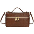 Trendy Shoulder Bags for Women Mini L19 Square Box Satchel Bag Cute PU Leather Crossbody Purse with Adjustable Strap - color: Brown
