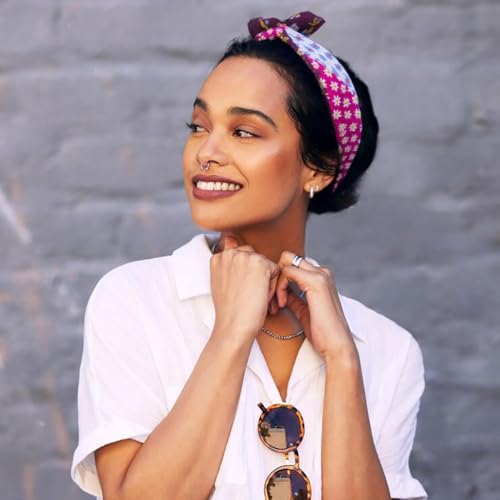 Cotton Like Bandana in Bulk, Head Scarf, Headband, Head wrap, Hair Neck Scarf for Women 22 x 22 inch - color: Bib03 Patchy Flower 3pcs