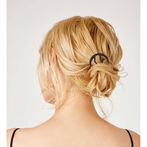 French Hair Pin, 8 PCS Black Hair Pins for Women Metal Hair Side Combs, French Pins Hair, U Shaped Hair Pins for Buns Updos, French Pins Hair Stick Pin Hair Combs for Styling Hairpin Hair Accessories - color: Black-4